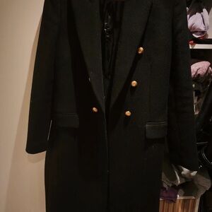 Zara Black Jacket with Gold Accents
